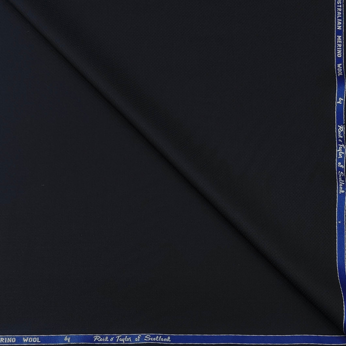 Trouser Fabric Reid & Taylor Super Fine 120s 45% Wool Blended Dotted Color Blackish Blue