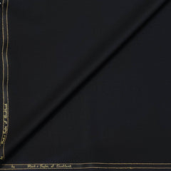 Trouser Fabric Reid & Taylor Super 110s Stretchable 60% Wool Blended Self Texture Color Black