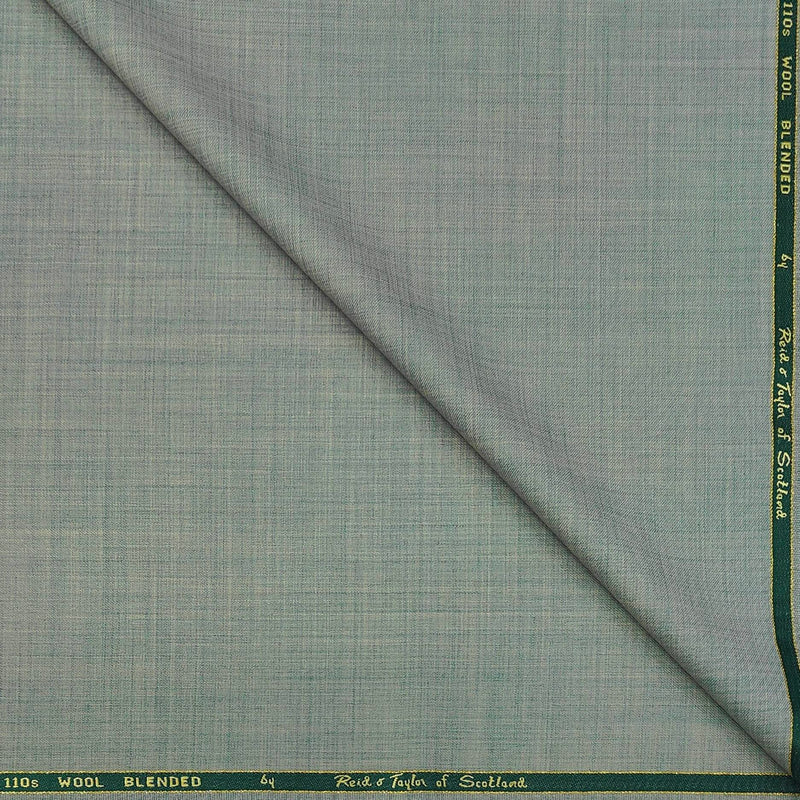 Trouser Fabric Reid & Taylor Super Luxurious 110s 50%Wool Blended Slub Color Greenish