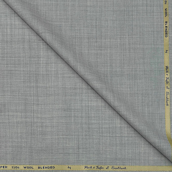 Trouser Fabric Reid & Taylor Super Luxurious 110s 50%Wool Blended Slub Color Grandma Grey