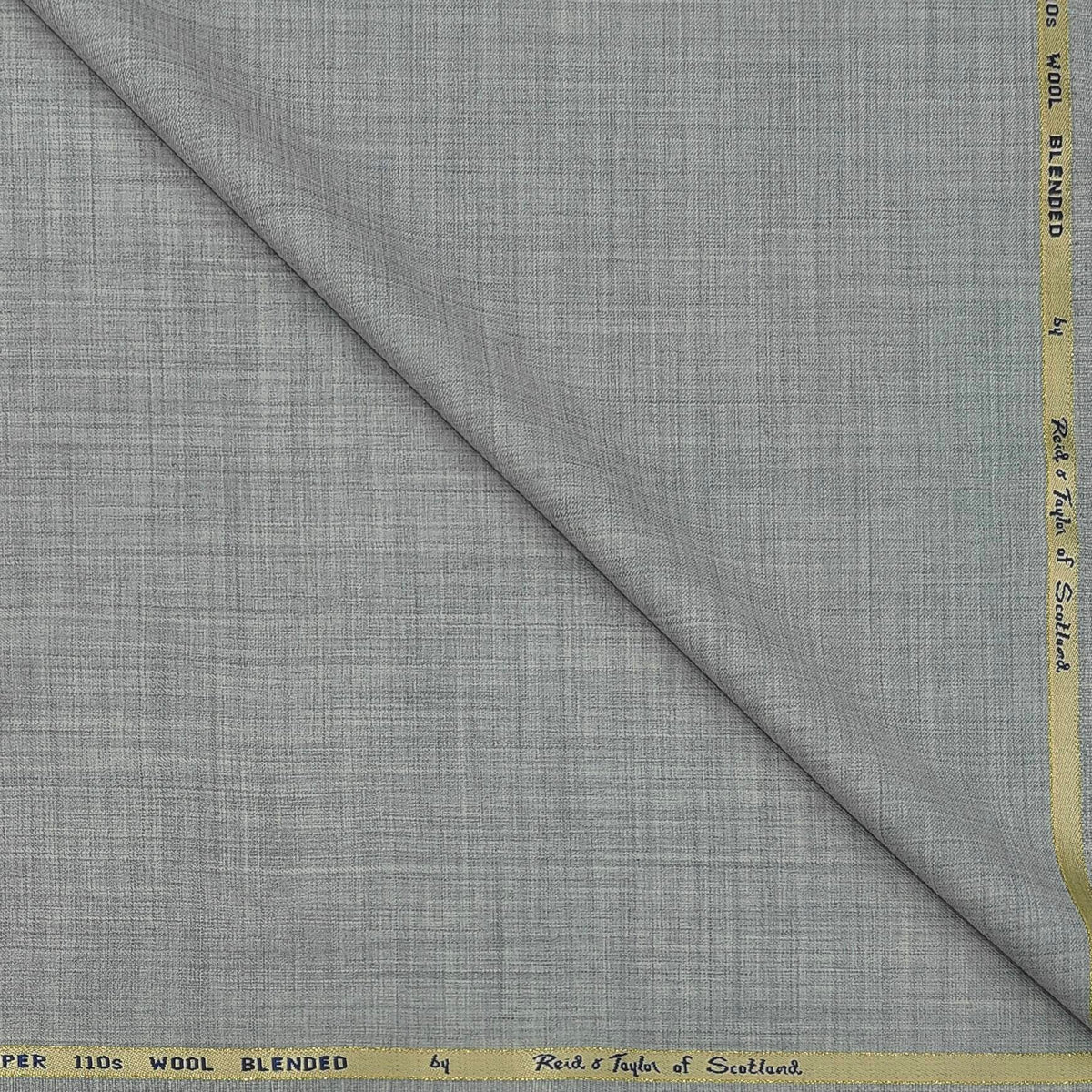 Trouser Fabric Reid & Taylor Super Luxurious 110s 50%Wool Blended Slub Color Grandma Grey