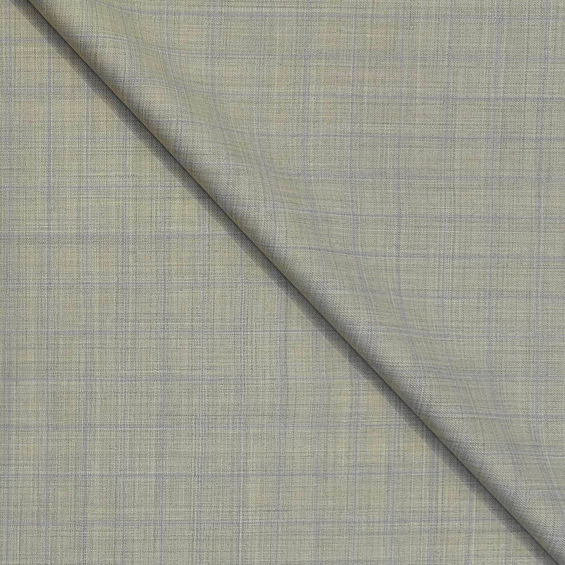 Trouser Fabric Reid & Taylor  Super 100s 50%Wool Check Color Light Brown