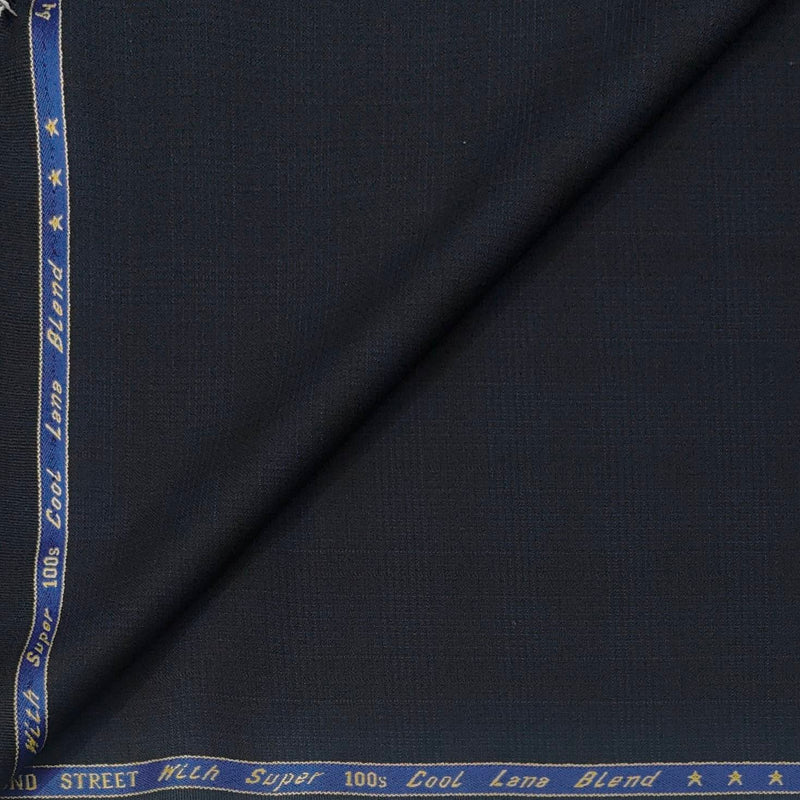 Trouser Fabric Reid & Taylor  Super 100s 50%Wool Check Color Blue N Black