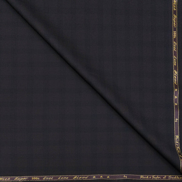 Trouser Fabric Reid & Taylor  Super 100s 50%Wool Check Color Dull Lavender