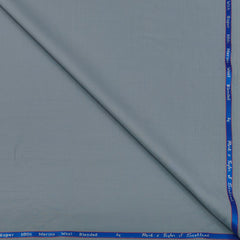Trouser Fabric Reid & Taylor Super 100s 45%Wool Plain Color Silver Blue