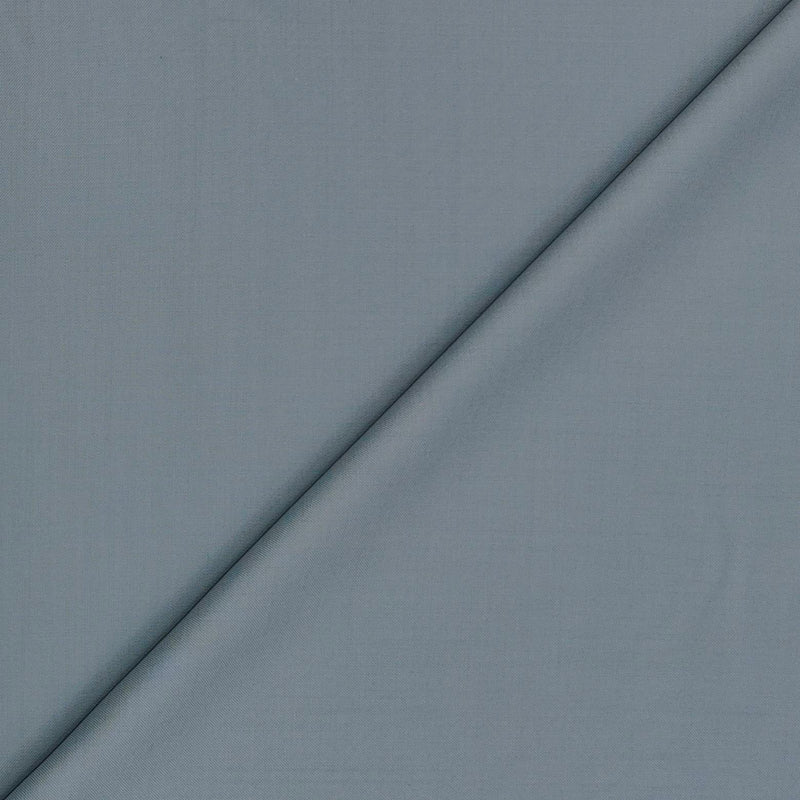 Trouser Fabric Reid & Taylor Super 100s 45%Wool Plain Color Silver Blue