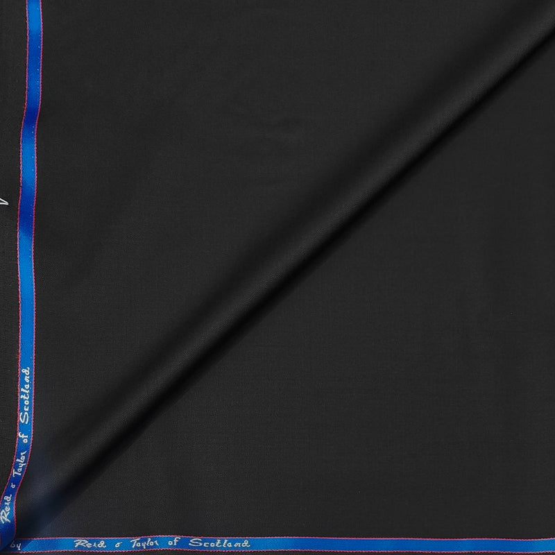 Trouser Fabric Reid & Taylor Super 100s 45% Wool Blended Plain Color Umber Brown