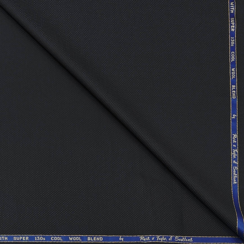 Trouser Fabric Reid & Taylor Super 130s 30%Wool Blended Dobby Color Black
