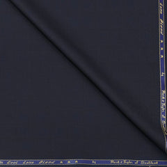 Trouser Fabric Reid & Taylor Super 100s 50%Wool Blended Check Color Dark Blue