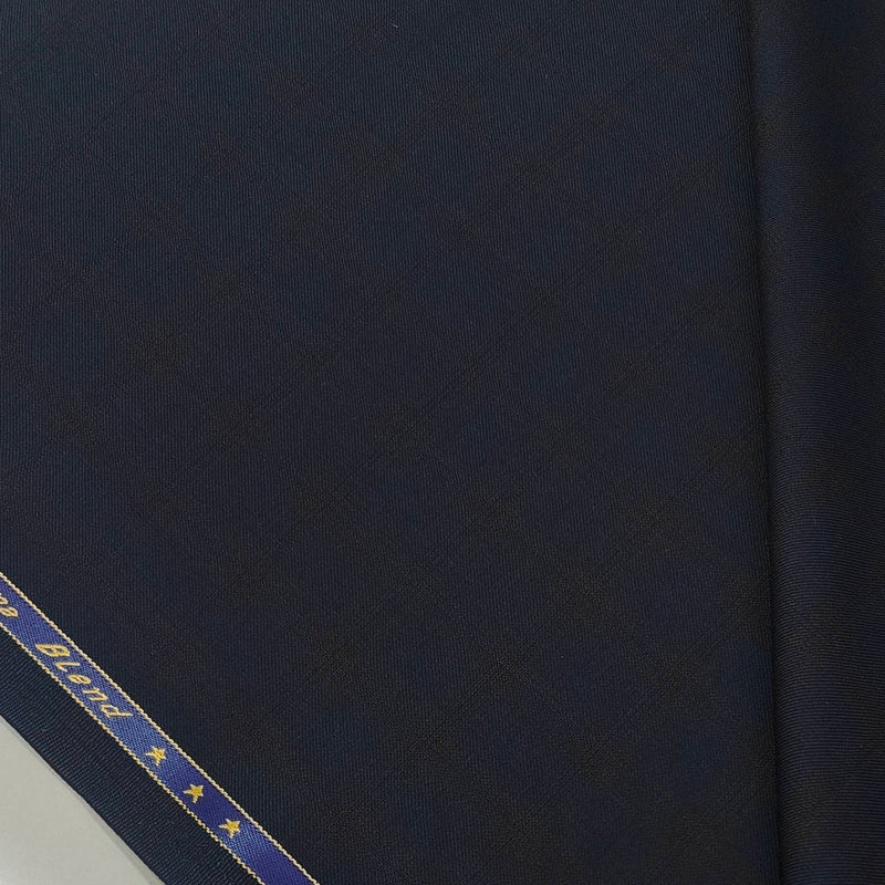 Trouser Fabric Reid & Taylor Super 100s 50%Wool Blended Check Color Dark Blue