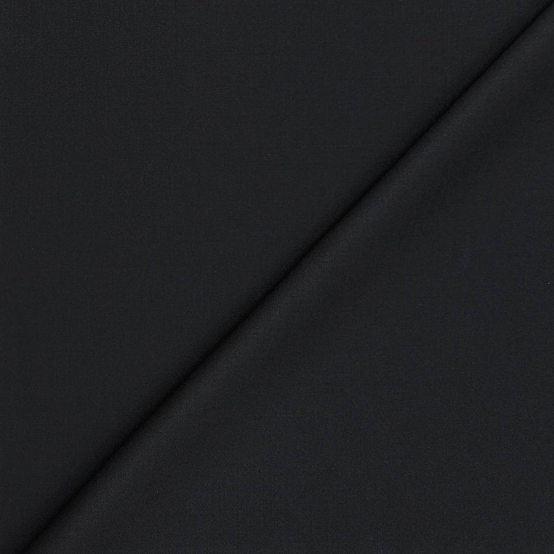 Trouser Fabric Reid & Taylor Super 110s Stretchable 60% Wool Plain Color Z Black