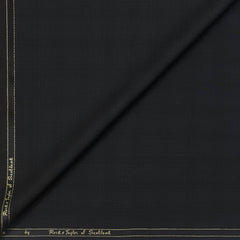 Trouser Fabric Red & Taylor Super 100s 50%Wool Mild Check Color Crow Black