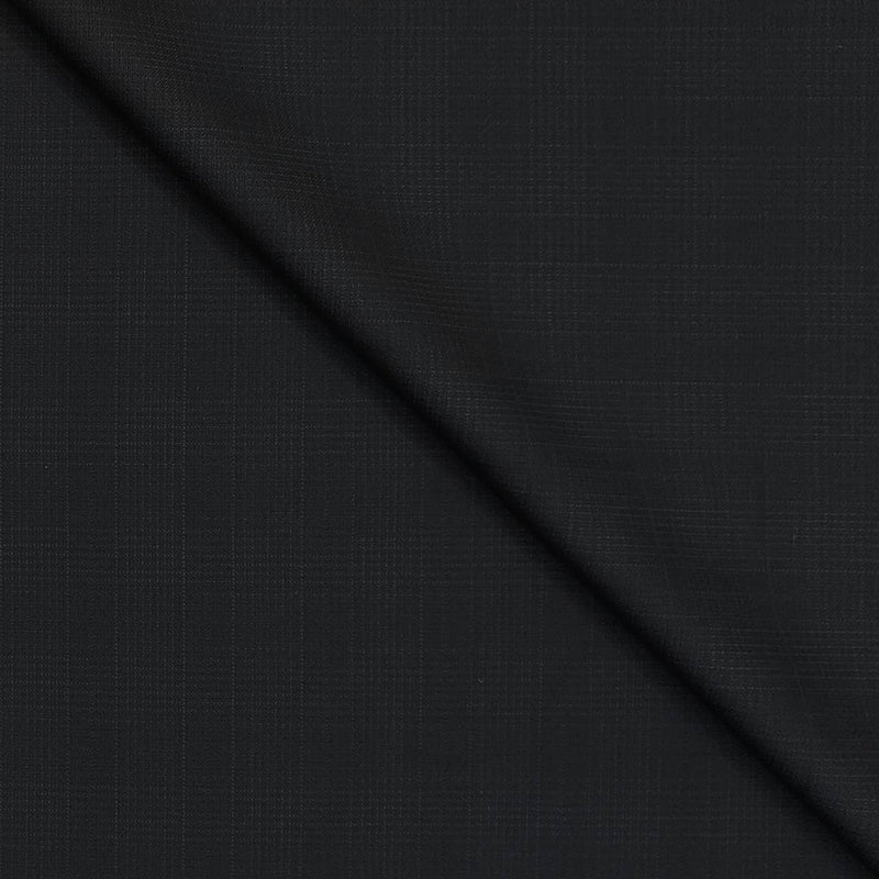 Trouser Fabric Red & Taylor Super 100s 50%Wool Mild Check Color Crow Black