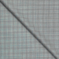 Trouser Fabric Reid & Taylor Super 100s 50%Wool Mix Check Color Grey