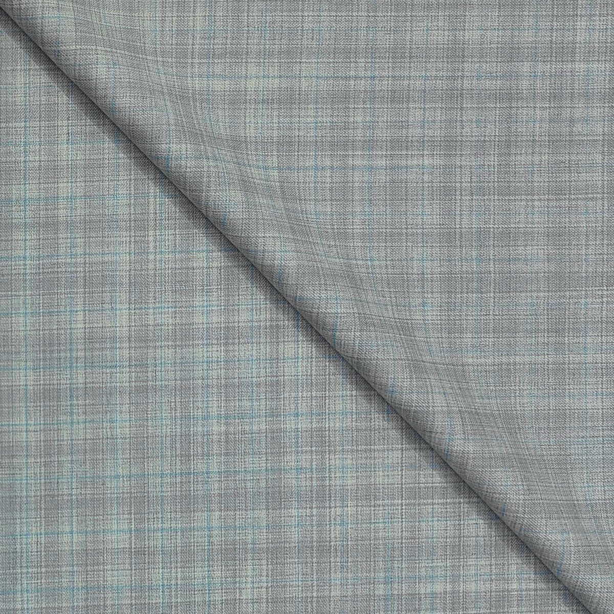 Trouser Fabric Reid & Taylor Super 100s 50%Wool Mix Check Color Grey