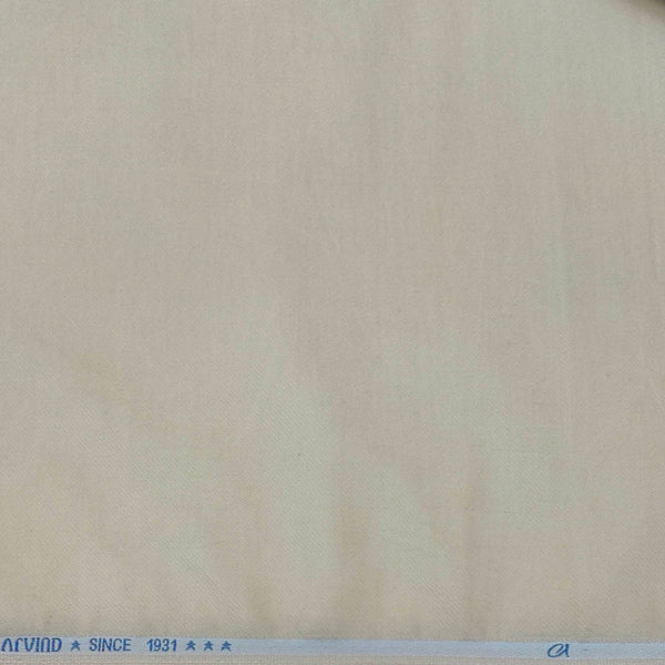 Trouser Fabric Arvind Denim Stretchable Courdray Colour Cream