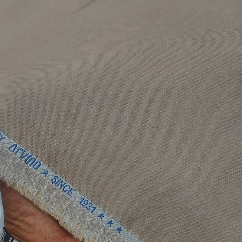 Trouser Fabric Arvind Denim Stretchable Courdray Colour Dusty Brown