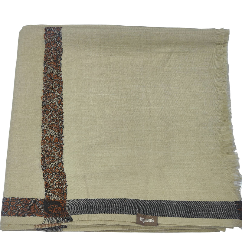 Raymond 100%Wool Shawl Lohi Prakriti Color Brown