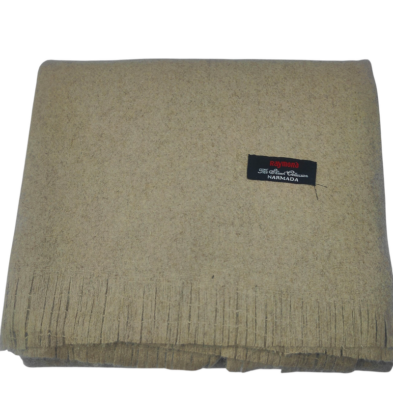 Raymond Woollen Thick Shawl Lohi Narmada Colour Natural