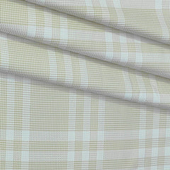 Shirt Fabric Soktas Finest Giza Cotton Check Colour Light Brown