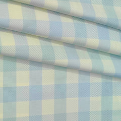 Shirt Fabric Sotas Finest Giza Cotton Check Colour Mint Green N Blue