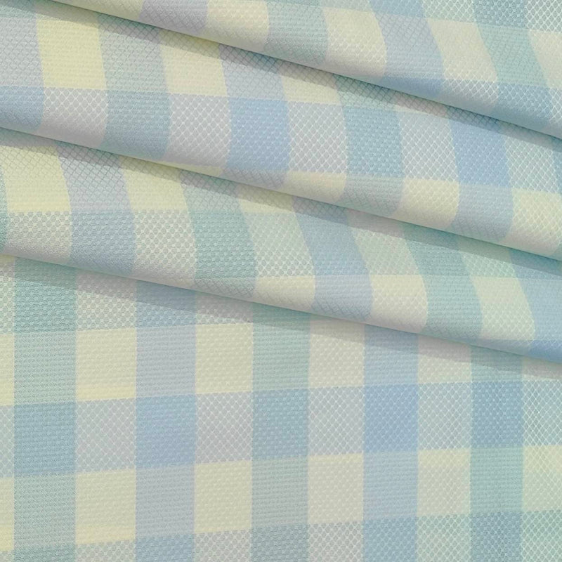 Shirt Fabric Sotas Finest Giza Cotton Check Colour Mint Green N Blue