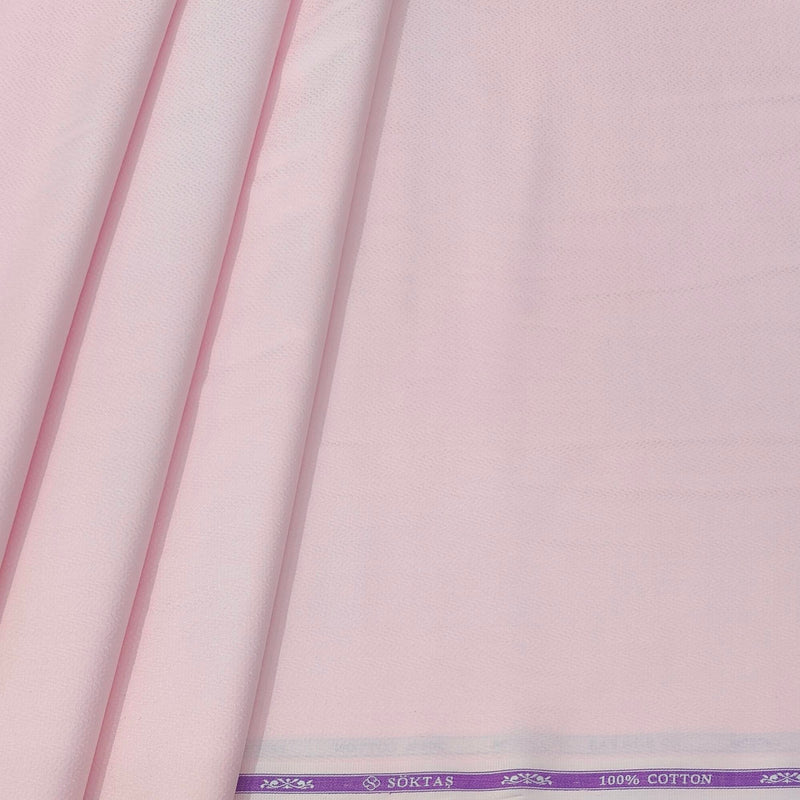 Shirt Fabric Soktas 2 Ply 100s Finest Giza Cotton Jacquard Colour Baby Pink