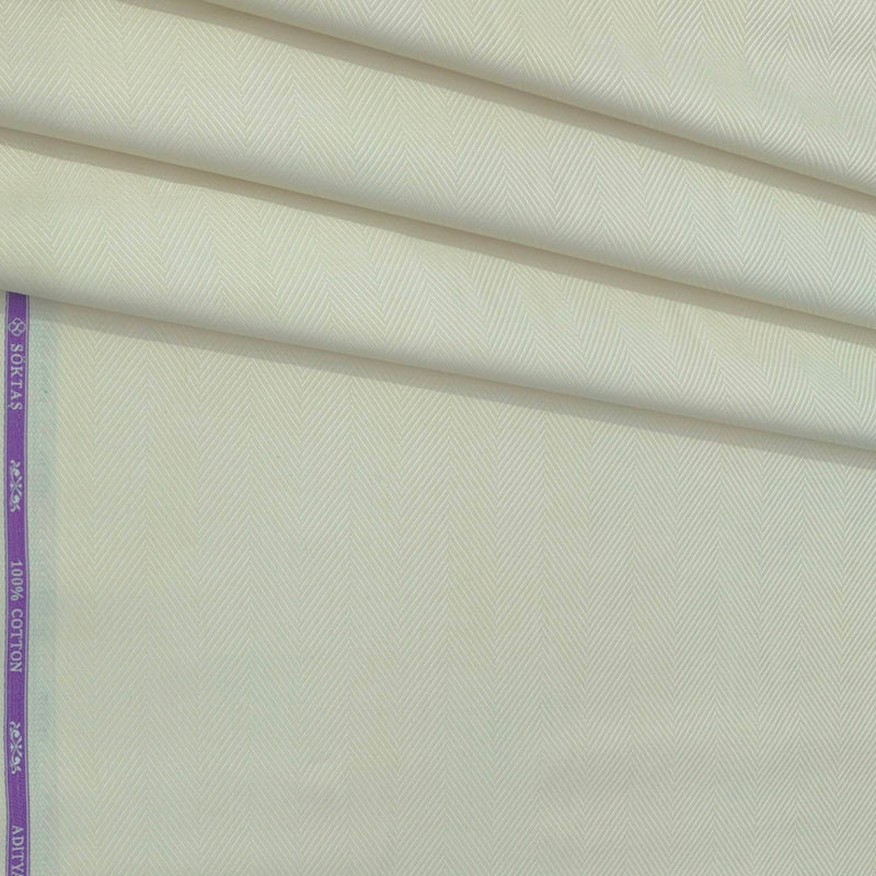 Shirt Fabric Soktas Finest Giza Cotton Herringbone Colour Ash Brown