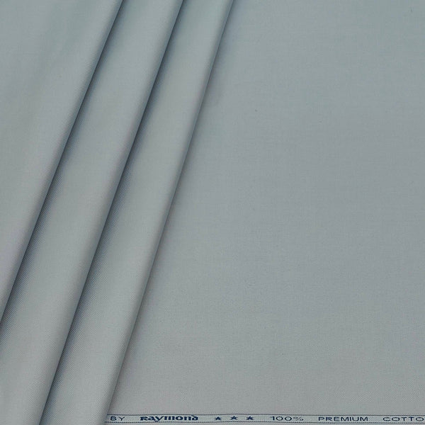 Trouser Fabric Raymond Pure Cotton Textured Color Silver