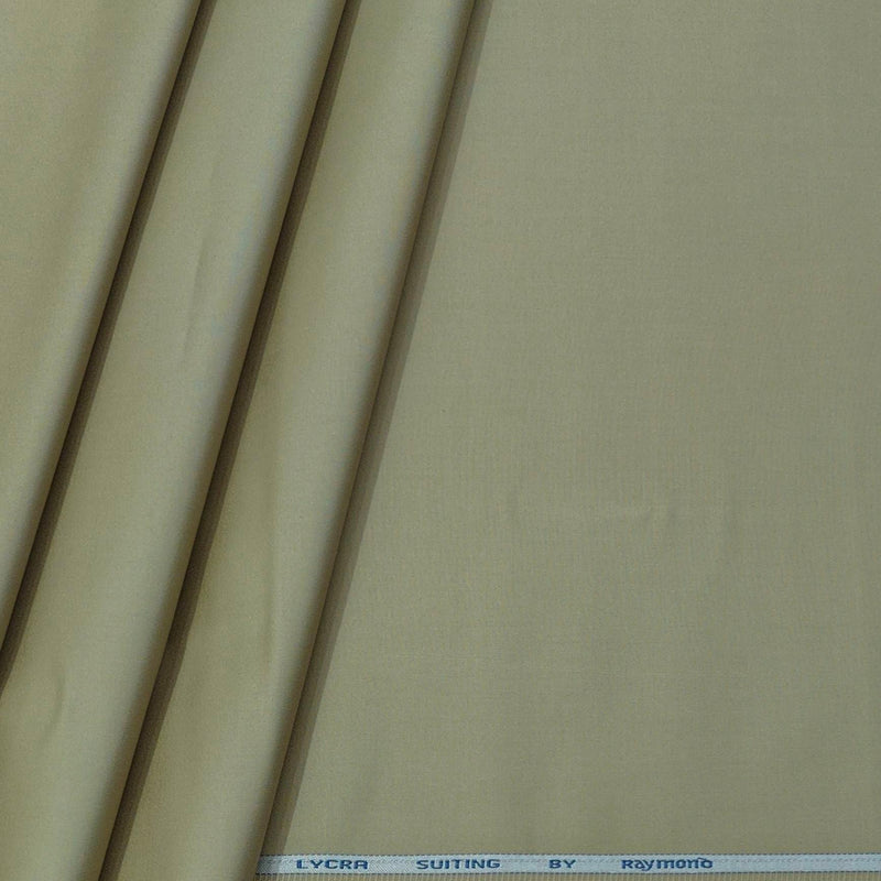 Trouser Fabric Raymond Pure Cotton Plain Lycra Color Chamomile Brown