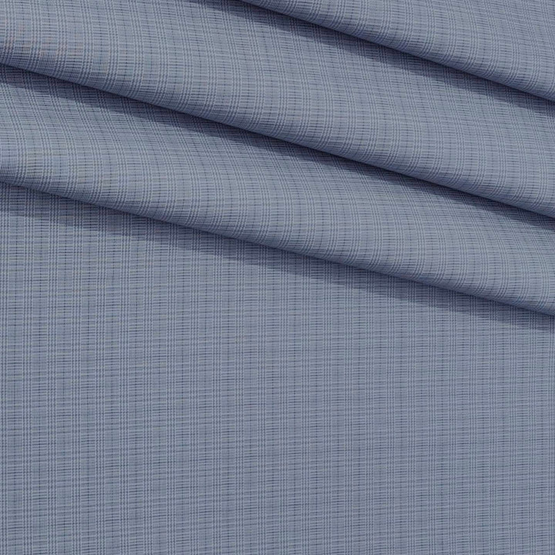 Trouser Fabric Raymond Pure Cotton Check Color Silver Blue