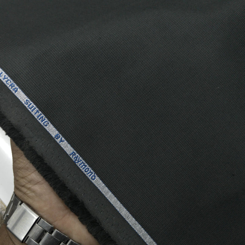 Trouser Fabric Raymond Pure Cotton Textured Lycra Color Pebble Grey