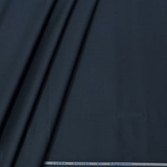 Trouser Fabric Raymond Pure Cotton Plain Lycra Color Dark Prussian Blue
