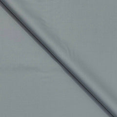 Trouser Fabric Raymond Super 140s Merino Wool Blended Plain Colour Metallic Silver