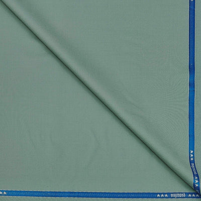 Trouser Fabric Raymond Super 140s Merino Wool Plain Colour Celadon Green