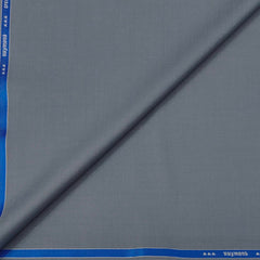 Trouser Fabric Raymond Super 140s Merino Wool Blended Plain Colour Greyish Blue