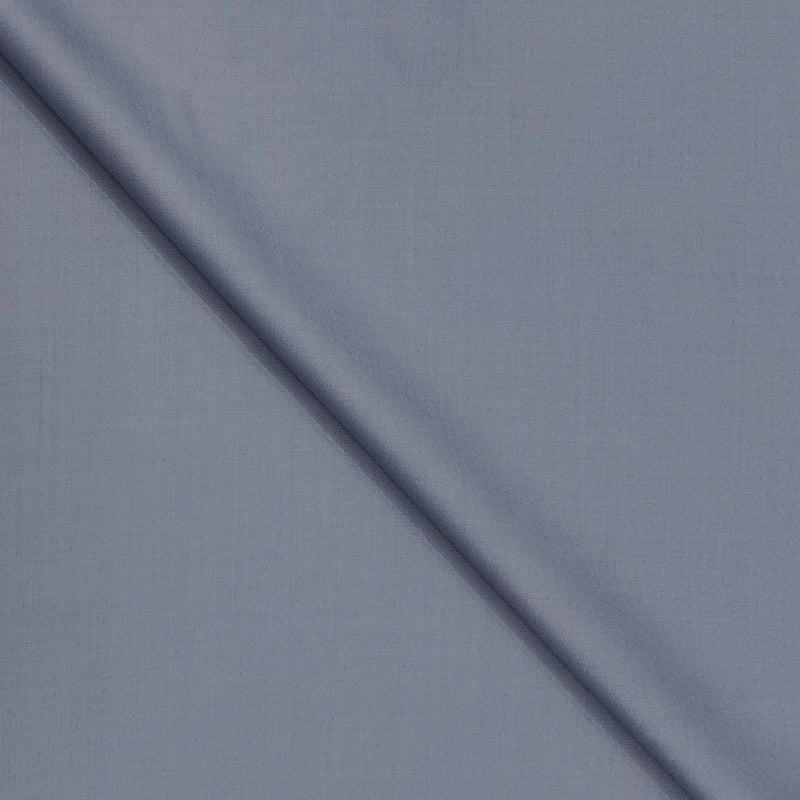 Trouser Fabric Raymond Super 140s Merino Wool Blended Plain Colour Silver Blue