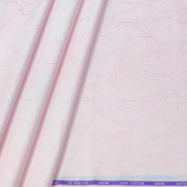 Shirt Fabric Soktas Finest Giza Cotton Jacquard Colour Blush Pink