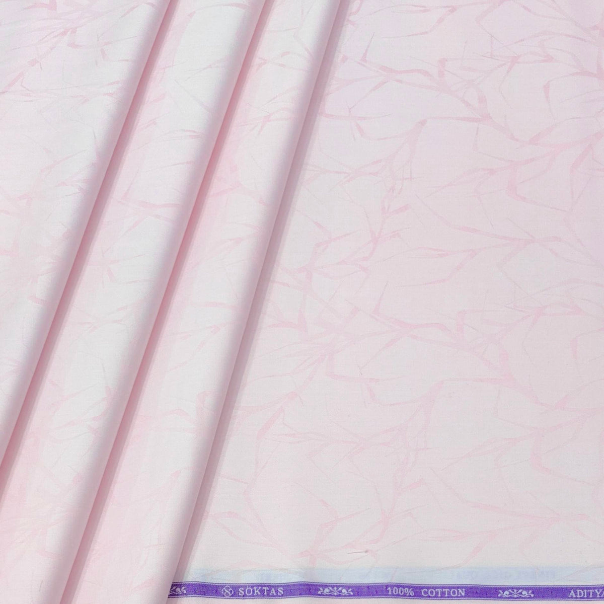 Shirt Fabric Soktas Finest Giza Cotton Jacquard Colour Blush Pink