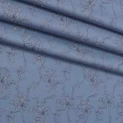 Shirt Fabric Soktas Finest Giza Cotton Jacquard Colour Greyish Blue