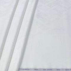 Shirt Fabric Soktas Finest Giza Cotton Jacquard Colour White