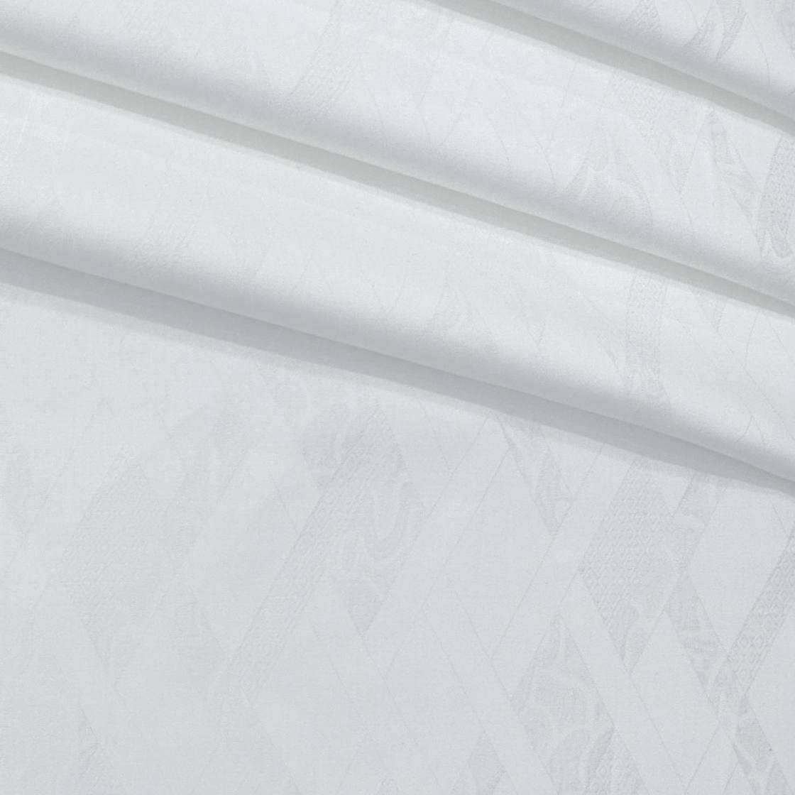 Shirt Fabric Soktas Finest Giza Cotton Jacquard Colour White