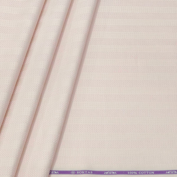 Shirt Fabric Soktas Finest Giza Cotton Jacquard Colour Pink N Brown