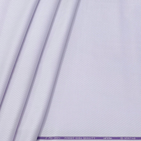Shirt Fabric Soktas 2 Ply 100s Finest Giza Cotton Jacquard Colour Light Lavender