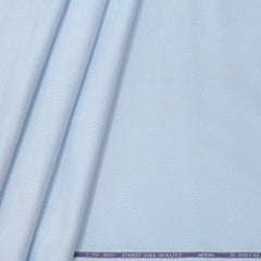 Shirt Fabric Soktas 2 Ply 100s Finest Giza Cotton Jacquard Colour Baby Blue