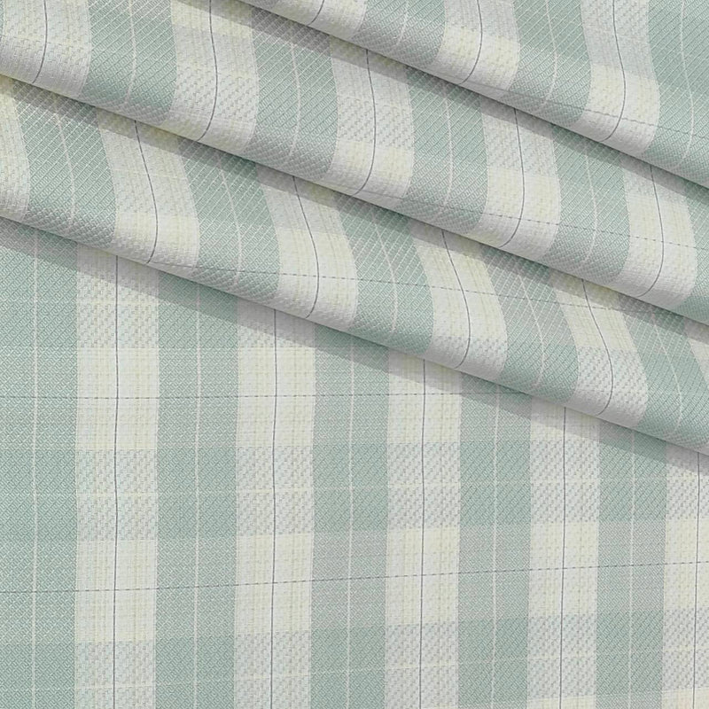 Shirt Fabric Soktas Finest Giza Cotton Check Colour Beige N Light Green