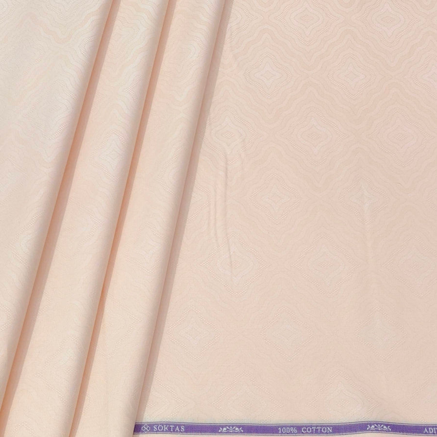 Shirt Fabric Soktas Finest Giza Cotton Jacquard Colour Oat Orange
