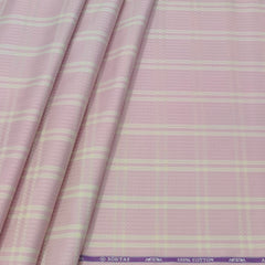 Shirt Fabric Soktas Finest Giza Cotton Broad Check Colour Flamingo Pink
