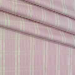 Shirt Fabric Soktas Finest Giza Cotton Broad Check Colour Flamingo Pink
