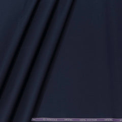 Shirt Fabric Soktas Finest Giza Cotton Plain Colour Dark Blue